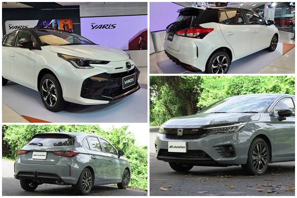 เทียบสเปคแฮทช์แบ็คเล็กใหม่ 2023 Toyota Yaris ปะทะ Honda City Hatchback ปีนี้ใครจะได้เป็นเจ้าตลาด