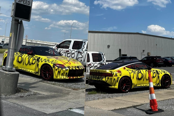 เสียดายมาก Nissan Z รุ่นล่าสุด ถูกสาดสีเลอะทั่วคัน และมันจะถูกย่อยทำลายในเร็ว ๆ นี้