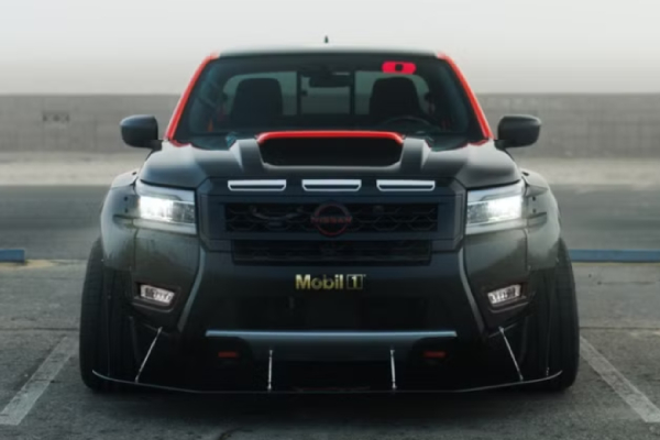 Nissan Frontier Tarmac กระบะแต่งในอเมริกา โหลดเตี้ยเว้าแซสซีส์ ไล่ข้างเครื่องยนต์ได้ 440 แรงม้า
