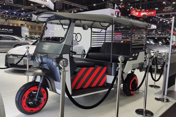 Audi ตุ๊กตุ๊ก สามล้อไทยหัวใจเยอรมนีจากการใช้แบต e-Tron ฝีมือทีมช่าง โชว์ตัวในงาน Motor Expo 2022
