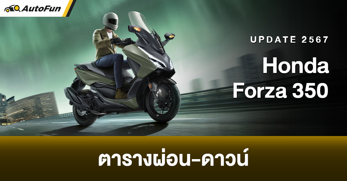 Honda Forza 350 สเปค ราคา ตารางผ่อน บิ๊กสกู๊ตเตอร์ระดับท็อปคลาส