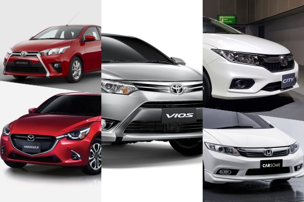 5 อันดับรถมือสองขายดีสุดโดย Carsome มีรุ่น Mazda 2 ติดอันดับด้วย แต่ไม่ได้บอกว่ากี่คัน